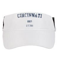 Cincinnati Ohio Distressed Text Sport Style Adult Drive Performance Visor