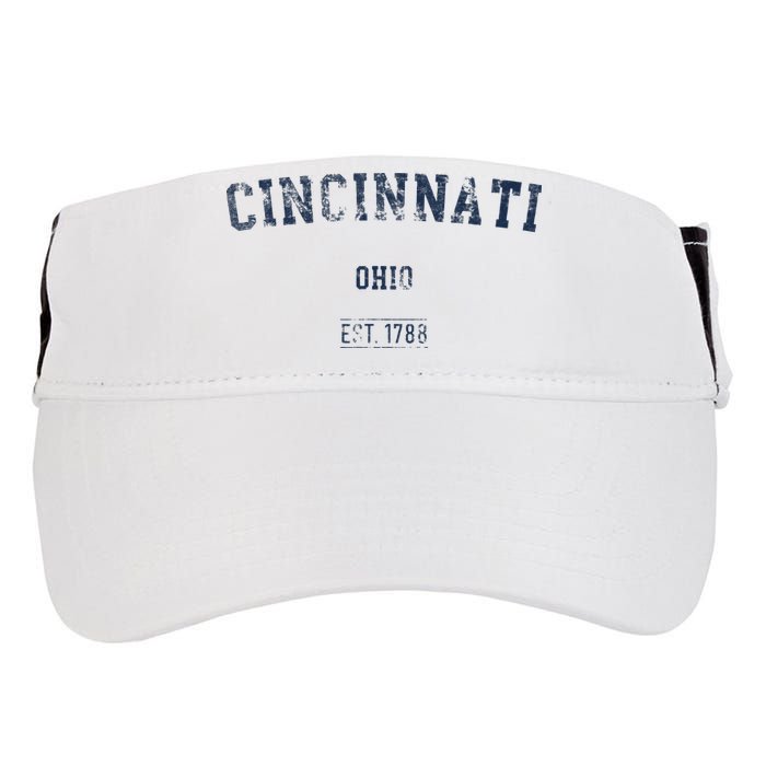 Cincinnati Ohio Distressed Text Sport Style Adult Drive Performance Visor