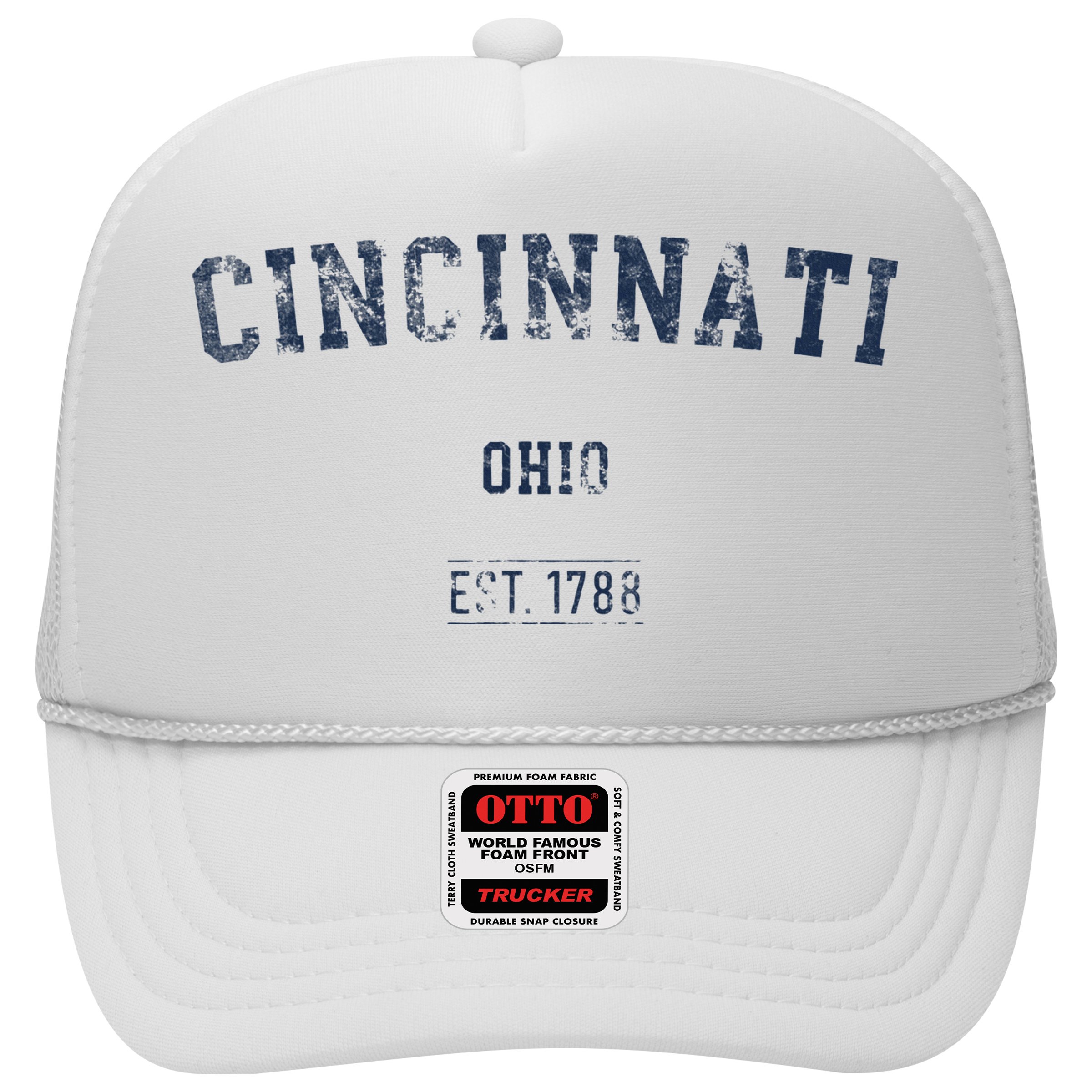 Cincinnati Ohio Distressed Text Sport Style Hat