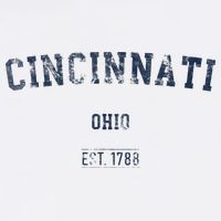 Cincinnati Ohio Distressed Text Sport Style Golf Towel