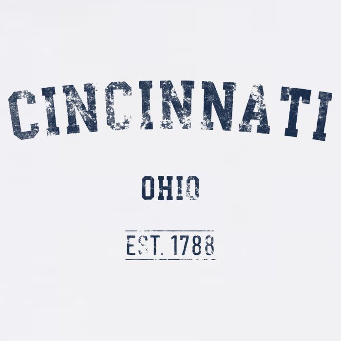 Cincinnati Ohio Distressed Text Sport Style Golf Towel