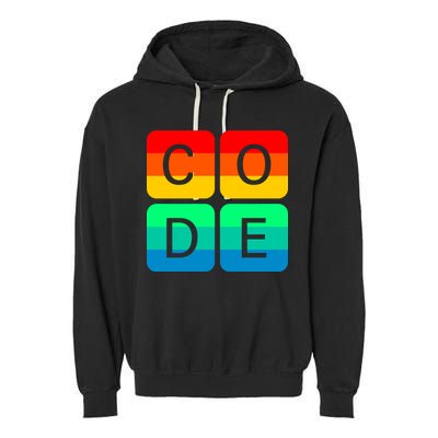 Code Gay Pride Rainbow Garment-Dyed Fleece Hoodie
