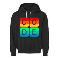 Code Gay Pride Rainbow Garment-Dyed Fleece Hoodie