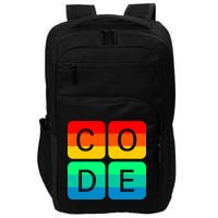 Code Gay Pride Rainbow Impact Tech Backpack