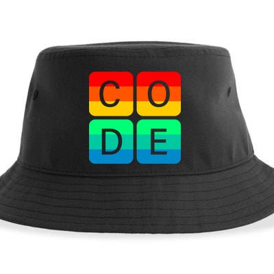 Code Gay Pride Rainbow Sustainable Bucket Hat