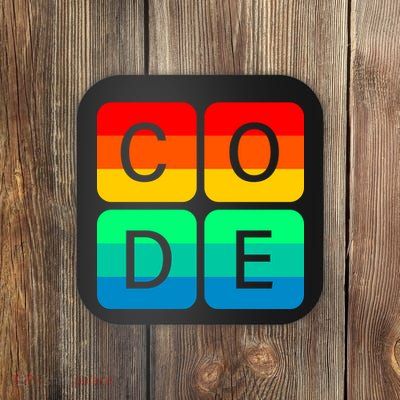Code Gay Pride Rainbow Coaster