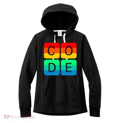 Code Gay Pride Rainbow Women's Fleece Hoodie