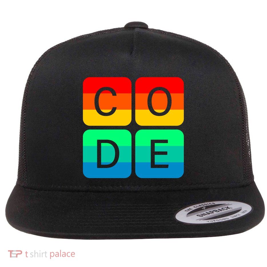 Code Gay Pride Rainbow Flatbill Hat