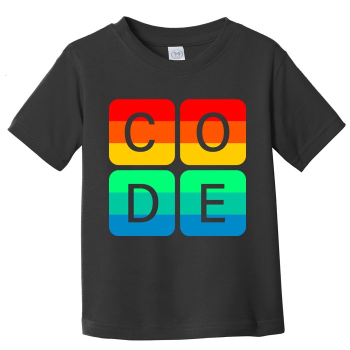 Code Gay Pride Rainbow Toddler T-Shirt