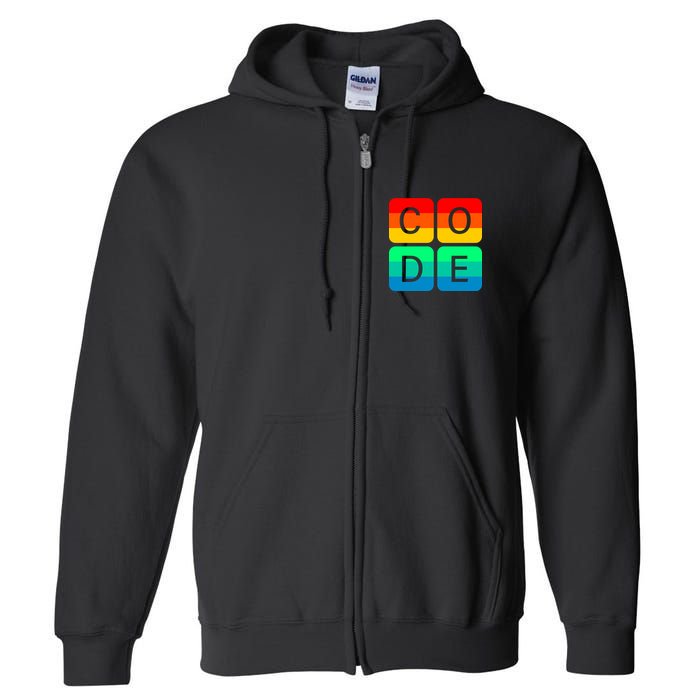 Code Gay Pride Rainbow Full Zip Hoodie