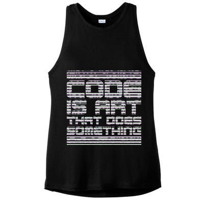 Code Is Art That Does Something  Ladies PosiCharge Tri-Blend Wicking Tank