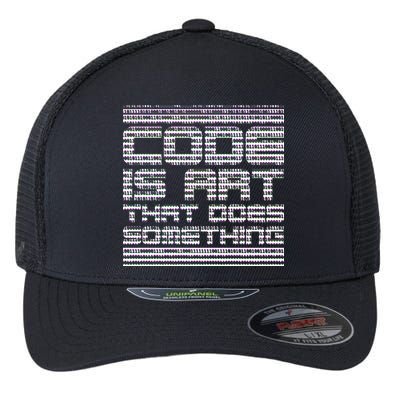 Code Is Art That Does Something  Flexfit Unipanel Trucker Cap