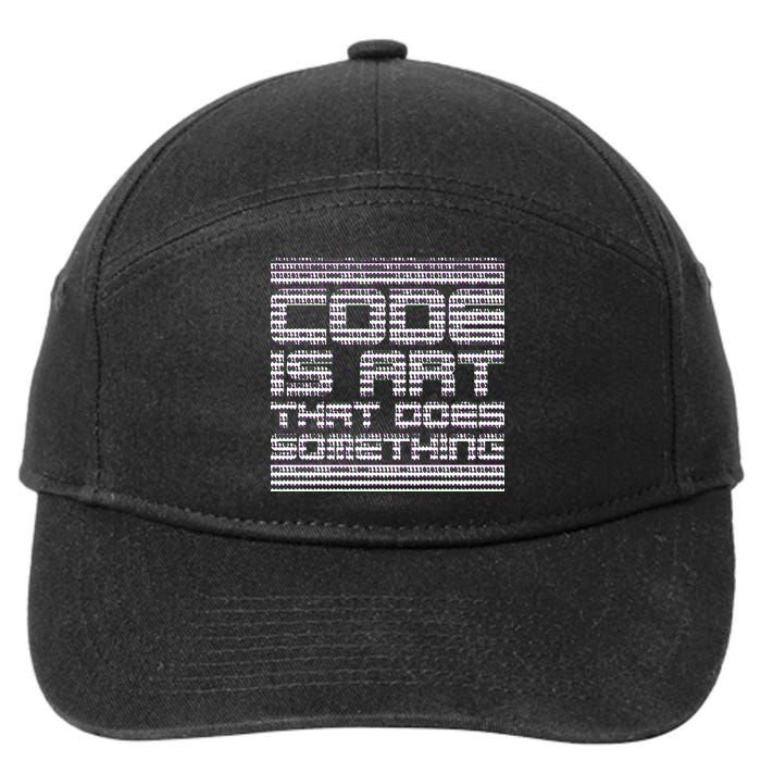 Code Is Art That Does Something  7-Panel Snapback Hat