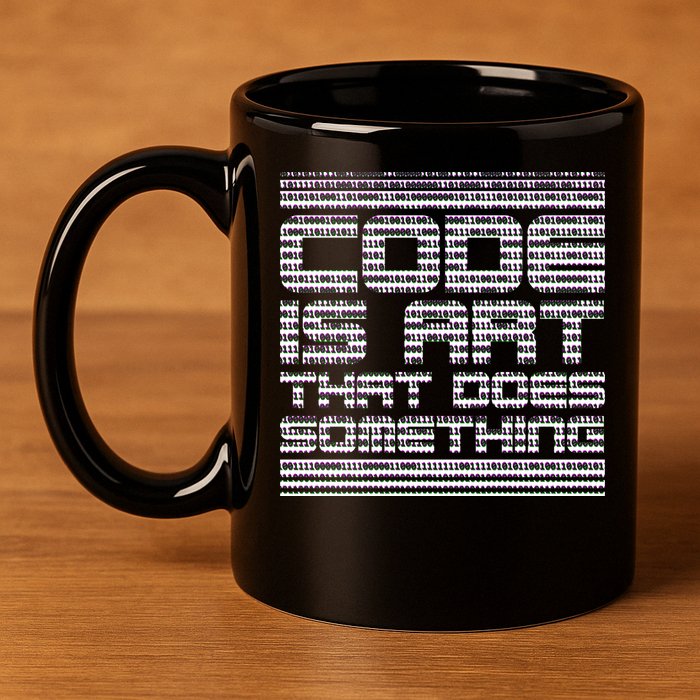 Code Is Art That Does Something  11oz C Handle Ceramic Mug