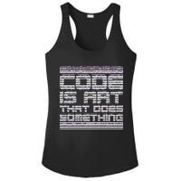 Code Is Art That Does Something  Ladies PosiCharge Competitor Racerback Tank