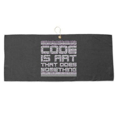 Code Is Art That Does Something  Large Microfiber Waffle Golf Towel