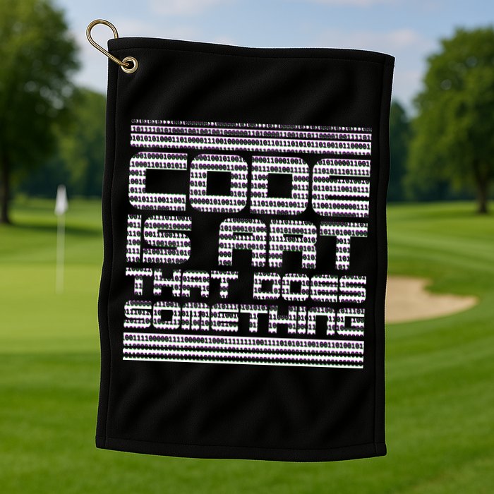 Code Is Art That Does Something  Golf Towel