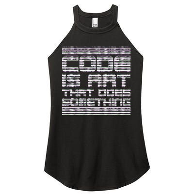 Code Is Art That Does Something  Women's Perfect Tri Rocker Tank