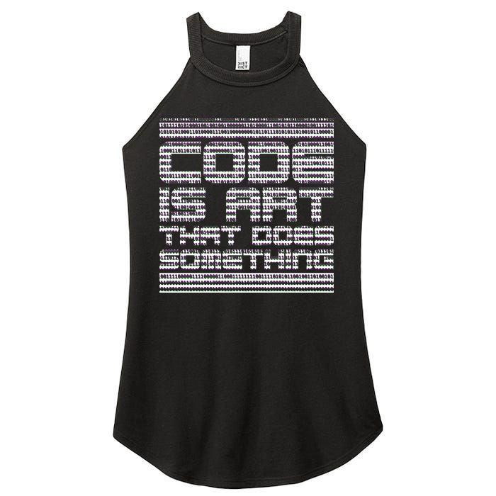 Code Is Art That Does Something  Women's Perfect Tri Rocker Tank