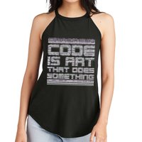 Code Is Art That Does Something  Women's Perfect Tri Rocker Tank