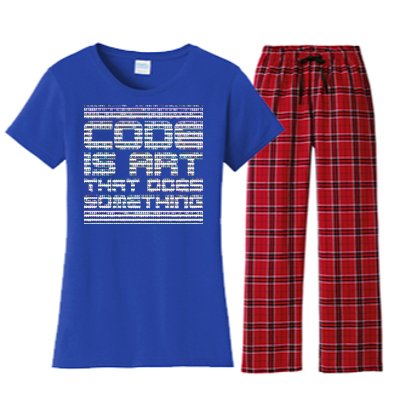 Code Is Art That Does Something  Women's Flannel Pajama Set