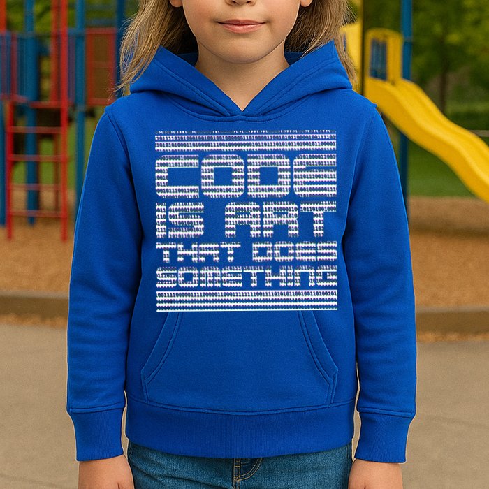 Code Is Art That Does Something  Kids Hoodie