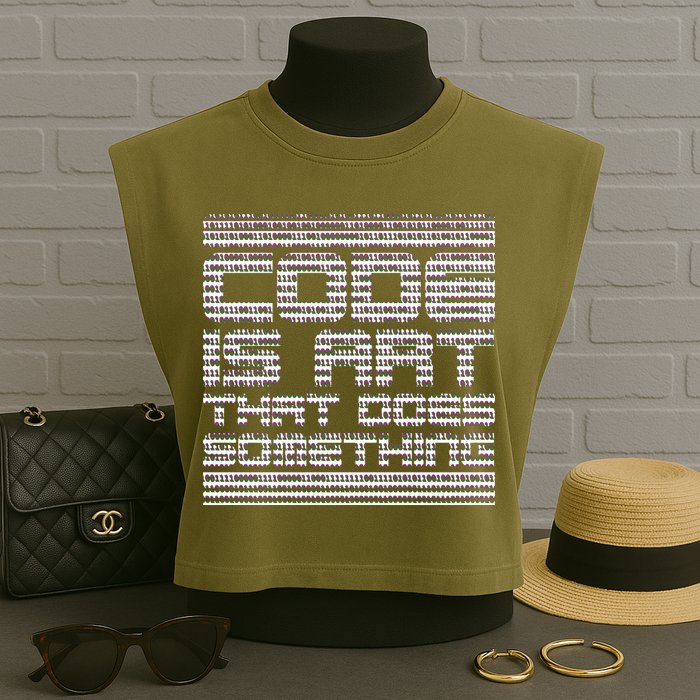 Code Is Art That Does Something  Garment-Dyed Women's Muscle Tee