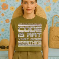 Code Is Art That Does Something  Garment-Dyed Women's Muscle Tee
