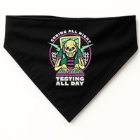 Coding All Night Testing All Day Skeleton USA-Made Doggie Bandana