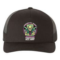 Coding All Night Testing All Day Skeleton Yupoong Adult 5-Panel Trucker Hat