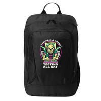 Coding All Night Testing All Day Skeleton City Backpack