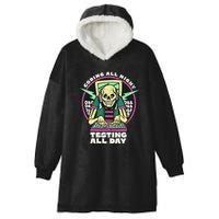 Coding All Night Testing All Day Skeleton Hooded Wearable Blanket