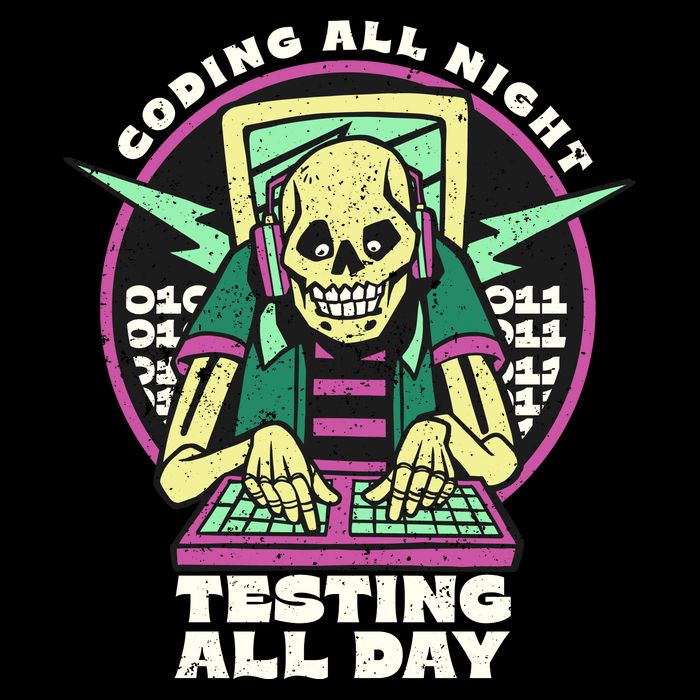 Coding All Night Testing All Day Skeleton Tote Bag