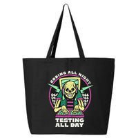 Coding All Night Testing All Day Skeleton 25L Jumbo Tote