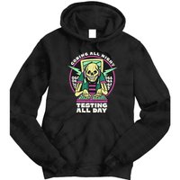 Coding All Night Testing All Day Skeleton Tie Dye Hoodie