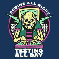 Coding All Night Testing All Day Skeleton Infant Baby Jersey Bodysuit