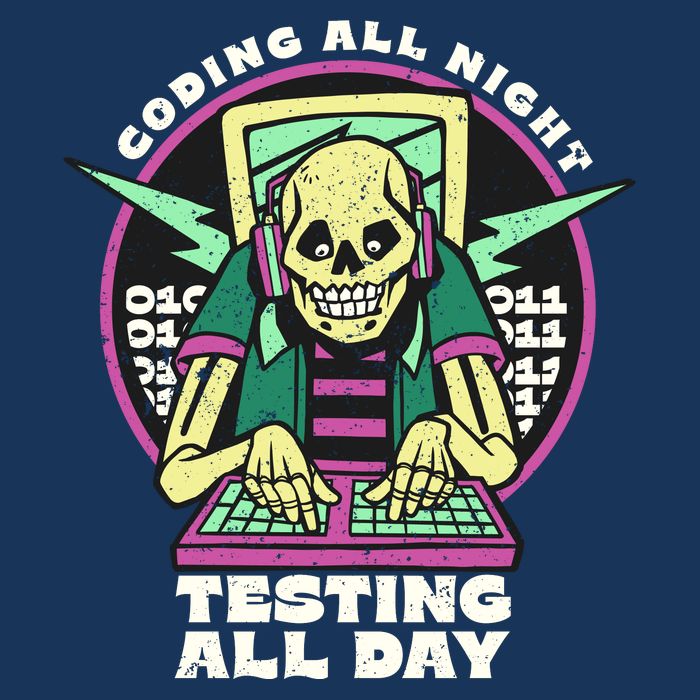 Coding All Night Testing All Day Skeleton Infant Baby Jersey Bodysuit