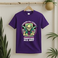 Coding All Night Testing All Day Skeleton T-Shirt