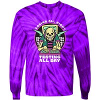 Coding All Night Testing All Day Skeleton Tie-Dye Long Sleeve Shirt