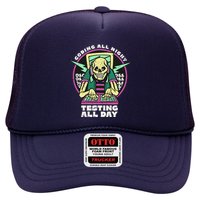 Coding All Night Testing All Day Skeleton Trucker Hat