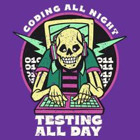 Coding All Night Testing All Day Skeleton Toddler Hoodie
