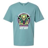 Coding All Night Testing All Day Skeleton Sueded Cloud Jersey T-Shirt
