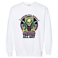 Coding All Night Testing All Day Skeleton Garment-Dyed Sweatshirt