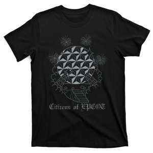 Citizens Of Epcot Silver Spaceship Tattoo T-Shirt