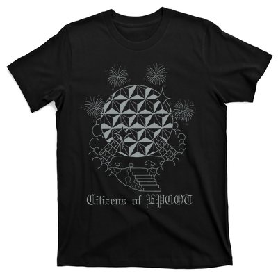 Citizens Of Epcot Silver Spaceship Tattoo T-Shirt