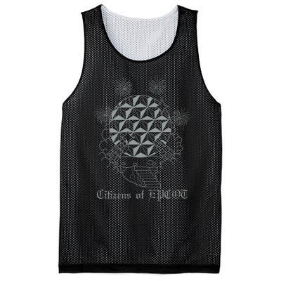 Citizens Of Epcot Silver Spaceship Tattoo Mesh Reversible Basketball Jersey Tank