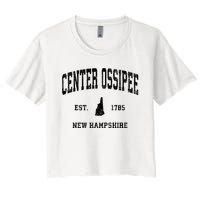 Center Ossipee Est 1785 New Hampshire Nh Vintage Established Athletic Sports Women's Crop Top Tee