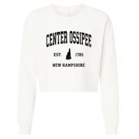 Center Ossipee Est 1785 New Hampshire Nh Vintage Established Athletic Sports Cropped Pullover Crew