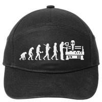 Cnc Operator Evolution Cnc Machinist 7-Panel Snapback Hat