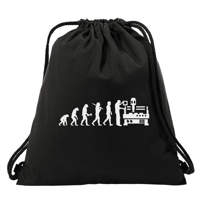 Cnc Operator Evolution Cnc Machinist Drawstring Bag